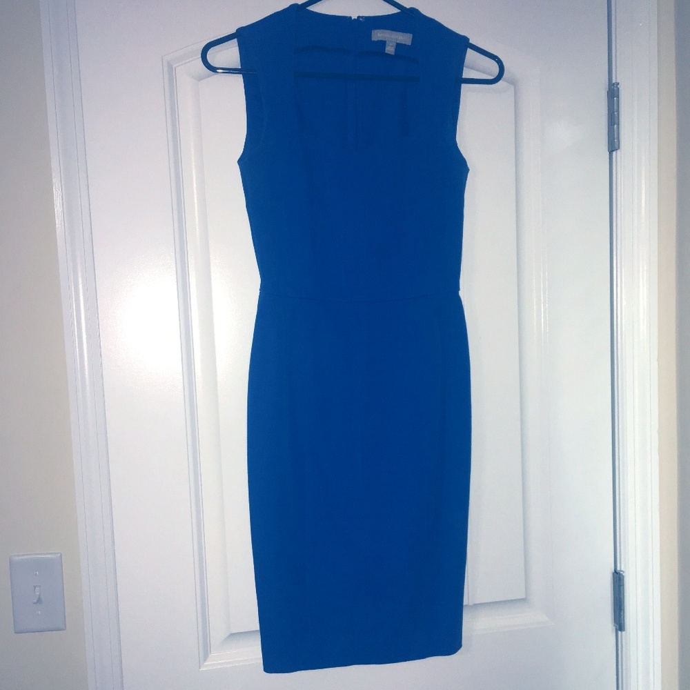 Sleeveless blue Banana Republic dress
